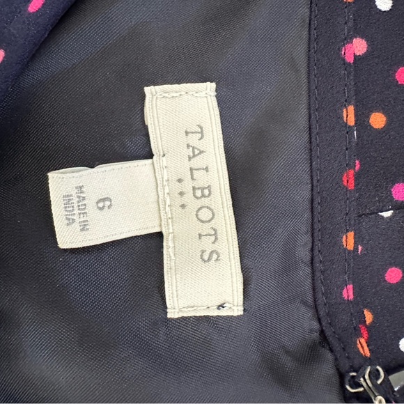 Talbots Navy, Multicolor Dot Dress - Picture 9 of 11